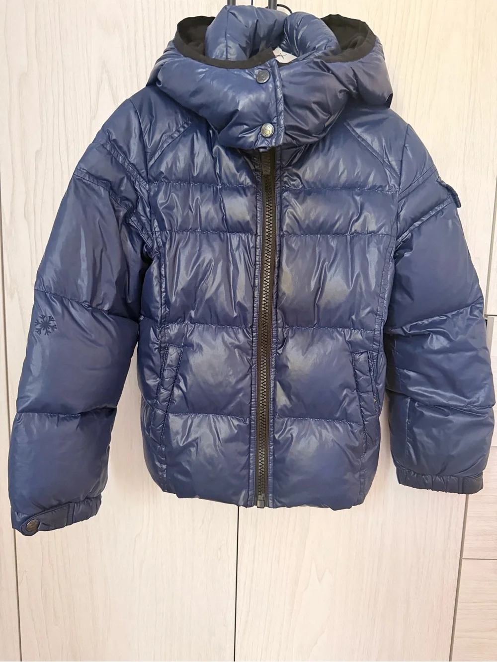 Children's Navy Puffer Jacket with Hood